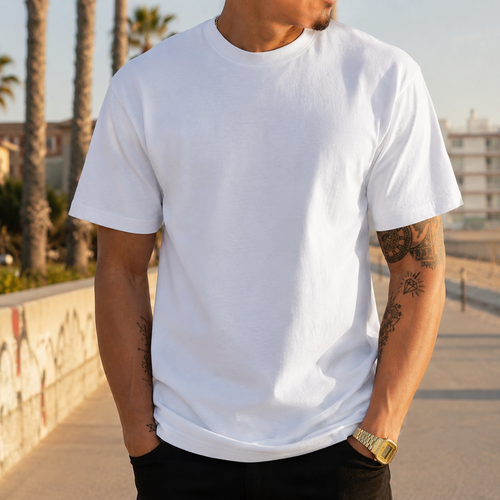 Camiseta blanca orgánica personalizada – foto 2