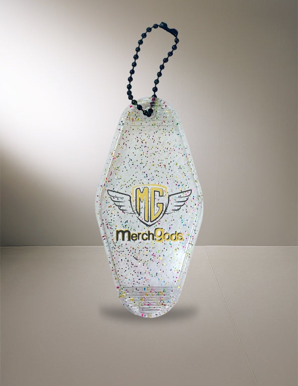 Llavero de metacrilato con purpurina personalizado
