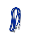 Abanico de madera con cordón - azul royal