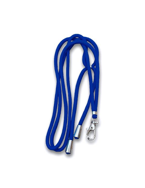 Abanico de madera con cordón - azul royal