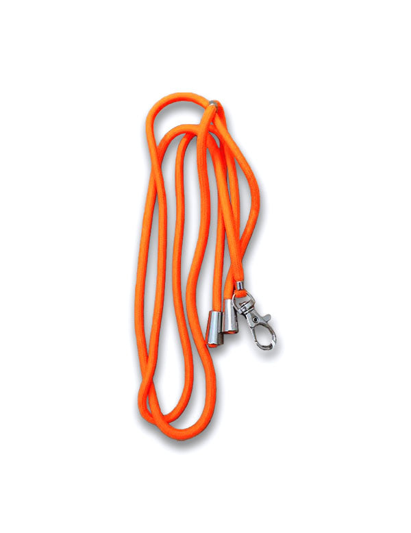 Abanico de madera con cordón - naranja