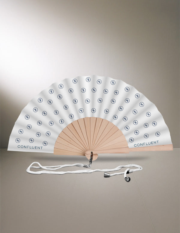 Abanico de madera con cordón personalizado – foto 4